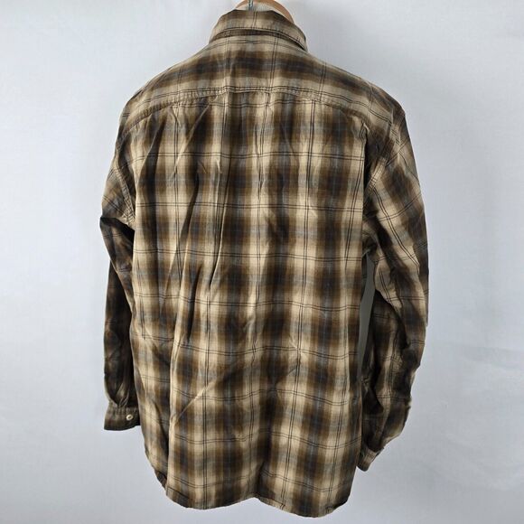 Orvis Trout Bum Shirt Men's Large Brown Plaid Button Down Long Sleeve - Picture 15 of 16